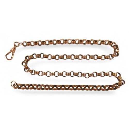 77 - A 9ct gold fob chain, 48.5cm long, 29.1g.