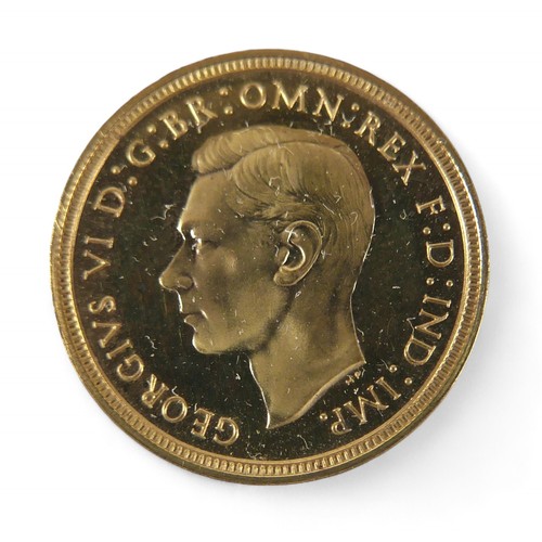 1 - A George VI 1937 Coronation gold specimen coin set, Royal Mint, comprising a £5 coin, £2 coin, sover... 