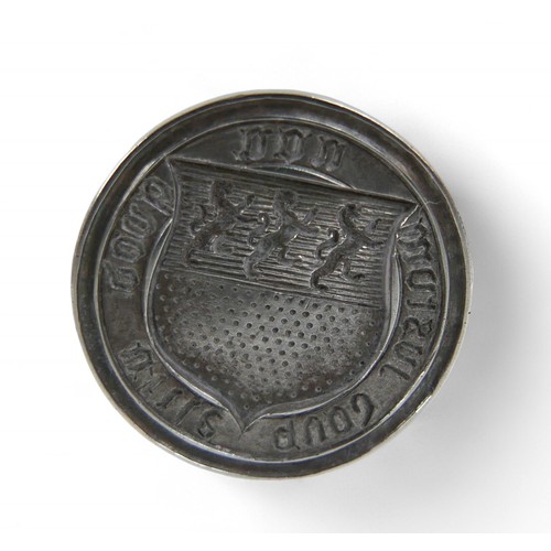 100 - A continental silver seal for De Lisle, bearing the motto 