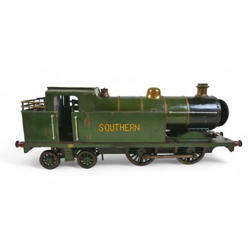 254 - A live steam locomotive Southern Railways 0-4-4, scratch-built tank locomotive, in green Southern li... 