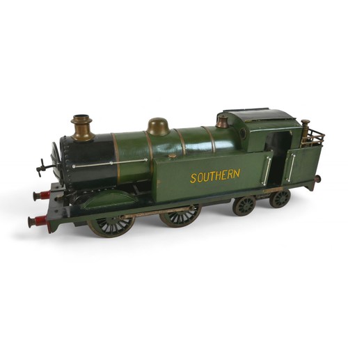 254 - A live steam locomotive Southern Railways 0-4-4, scratch-built tank locomotive, in green Southern li... 