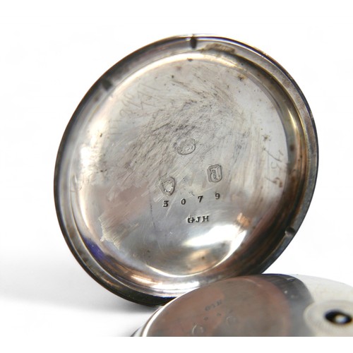 137 - Two silver pocket watches, key wind with 45mm case by Grantham maker and a top wind octagonal 33mm c... 