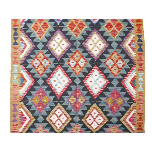 372 - Maimana Kilim hand knotted woollen rug, 154 by 100cm.