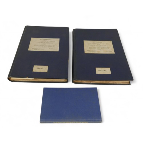 233 - Two volumes of loss adjustment logs for the S.S. Tordene, with both books detailing various accident... 