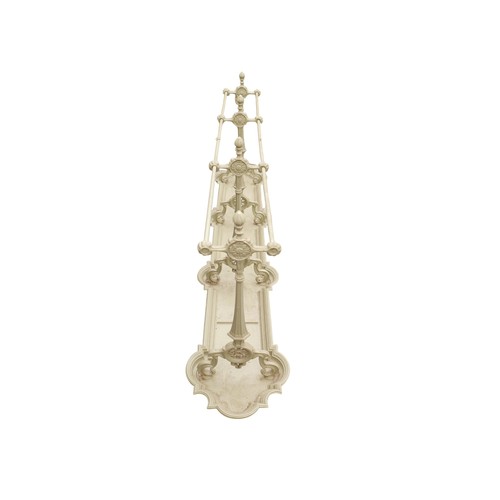 373 - A large Victorian style country house cast iron stick stand, 190 by 38 by 80cm high.