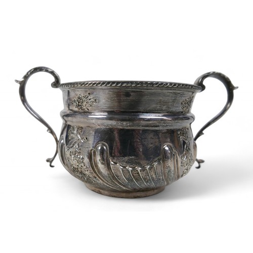 103 - A silver George III jug with gilt interior, London 1806, maker I.M, 9cm high, engraved M to front wi... 