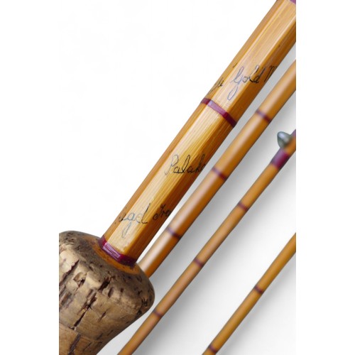 269 - Fishing: Three fly fishing split cane rods by Hardy Bros, comprising 3pc The Gold Medal Palakona rod... 