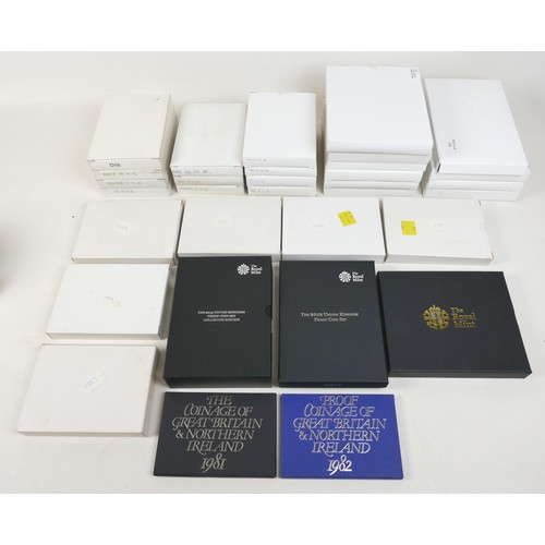 4 - Thirty two UK Royal Mint proof coin collections, 1981 to 2008 and 2010 to 2013. (32)