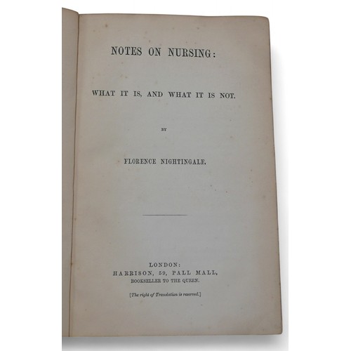 234 - Florence Nightingale 'Notes on Nursing: What It Is, and What It Is Not', possibly 1st edition 2nd im... 