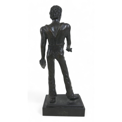 218 - Hugo DE PUTTER (1938-1990), bronze sculpture, monogrammed HP, 10 by 5 by 26cm high.