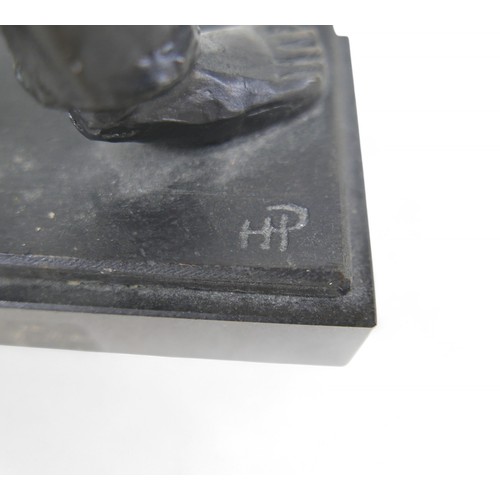 218 - Hugo DE PUTTER (1938-1990), bronze sculpture, monogrammed HP, 10 by 5 by 26cm high.