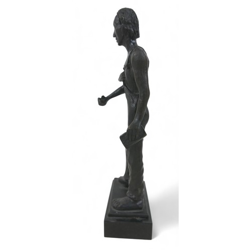 218 - Hugo DE PUTTER (1938-1990), bronze sculpture, monogrammed HP, 10 by 5 by 26cm high.