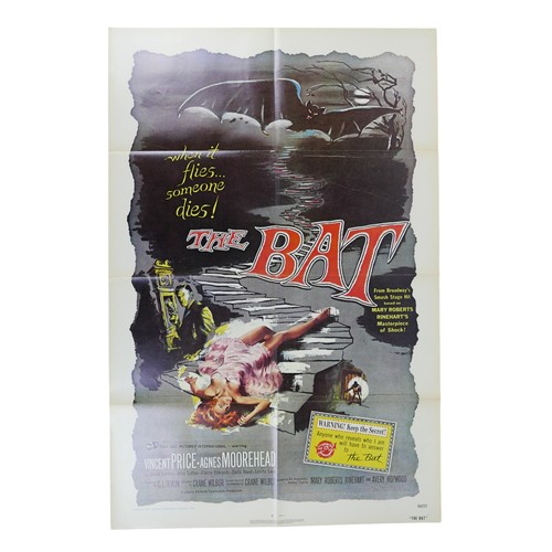 239 - Film Poster: The Bat, one sheet, Allied Artists 1958, folded, 27in x 41in.