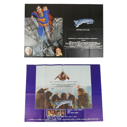 241 - Two Film Posters: Superman The Movie, quad, folded, starring Christopher Reeve, 1978, Warner Bros, f... 