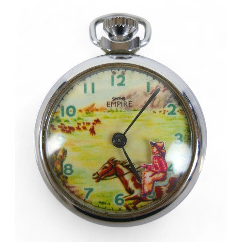 141 - Three novelty top wind pocket watches, comprising Smiths Jamboree, Smiths Empire, and Lord Snooty al... 