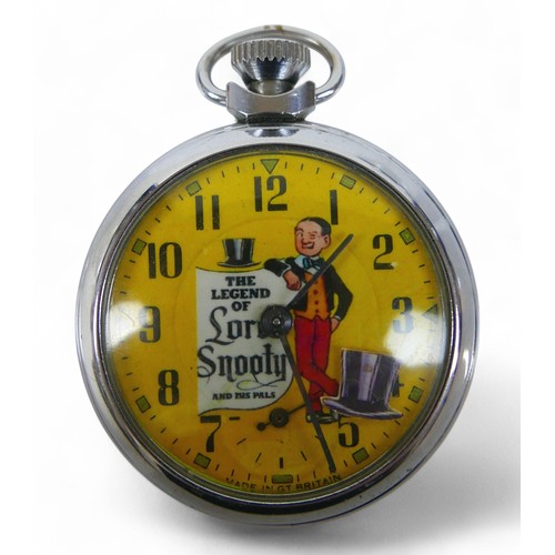 141 - Three novelty top wind pocket watches, comprising Smiths Jamboree, Smiths Empire, and Lord Snooty al... 