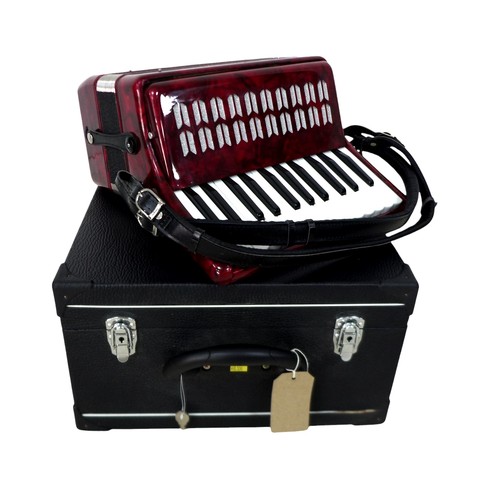 255 - Three Chamson bass piano accordions, one 8x bass piano accordion, one 12 bass piano accordion in cas... 