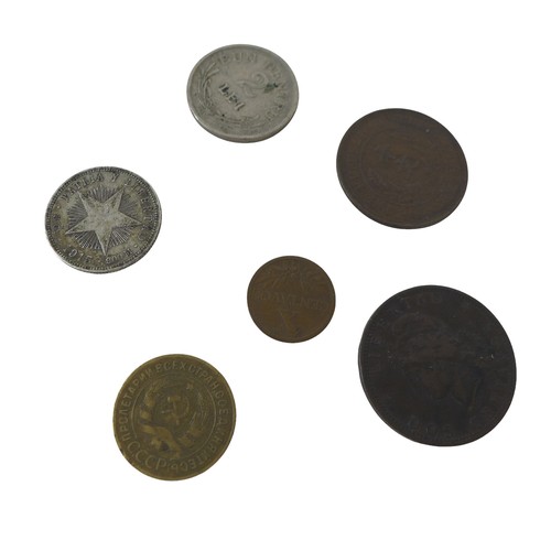 8 - A quantity of assorted world coinage, to include coins from America, Germany, Greece, Romania, Yugos... 