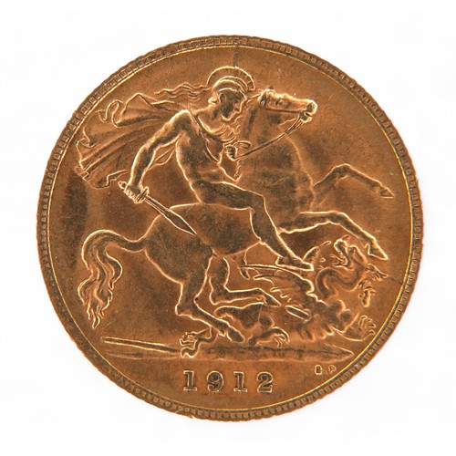 134 - A George V gold half sovereign, 1912.