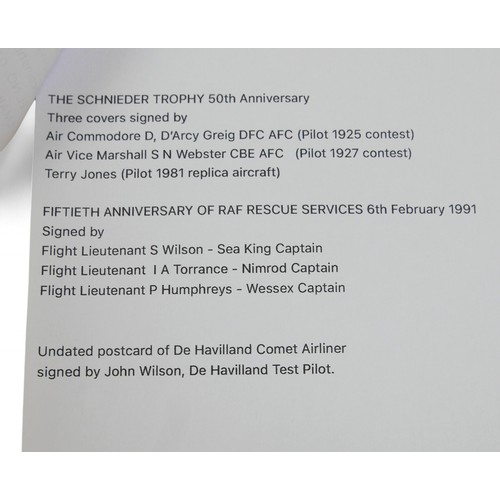 228 - An interesting collection of signed aviation first day covers, to include Dambusters signed by Richa... 