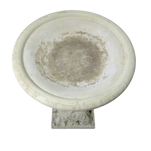 320 - A Haddonstone bird bath, 60 by 86cm high.