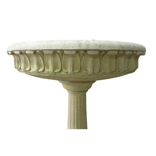 320 - A Haddonstone bird bath, 60 by 86cm high.