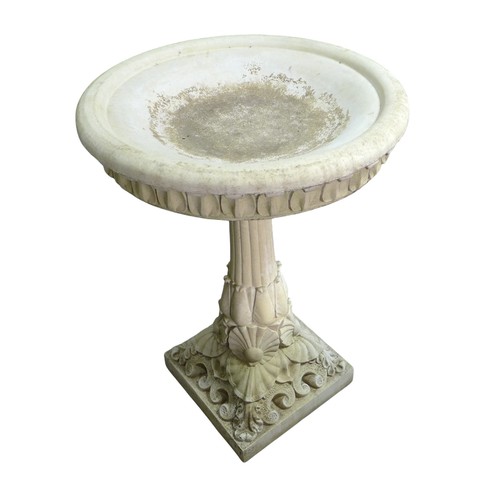 320 - A Haddonstone bird bath, 60 by 86cm high.