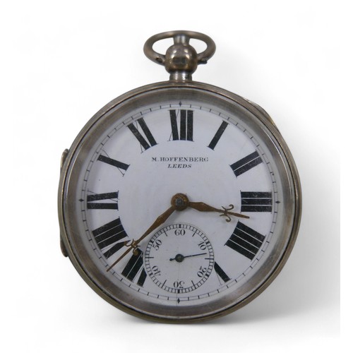 97 - Four Victorian and later pocket watches, comprising three silver cased watches, including a Victoria... 