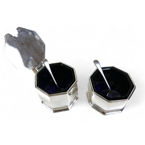 12 - A George V silver cruet set, Mappin & Webb, Chester, 1925/26, silver weight 191.6g/6.1 troy oz. (3)