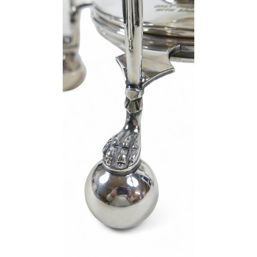 7 - A silver plated Mappin and Webb samovar/tea kettle with ivory handles, made for the French market, 3... 