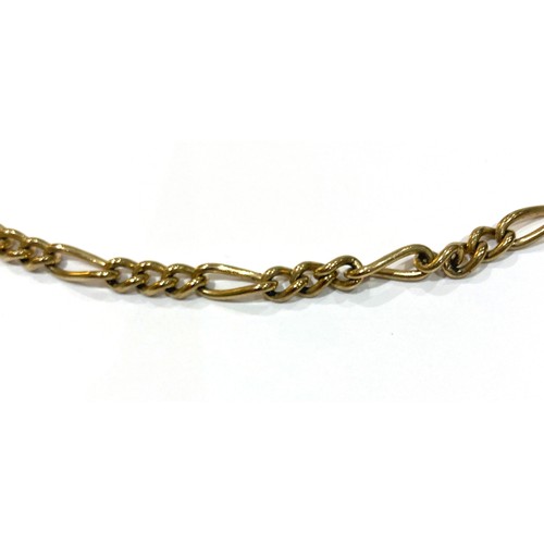 75A - A 9ct yellow gold figaro link necklace, with lobster claw clasp, 5.0mm wide, 60cm long, 38.0g.