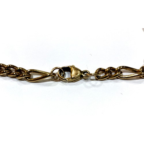 75A - A 9ct yellow gold figaro link necklace, with lobster claw clasp, 5.0mm wide, 60cm long, 38.0g.