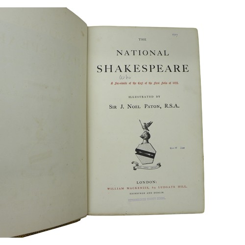 137 - Three large folio books, 'The National Shakespeare, A facsimile of the cert of the first folio of 16... 