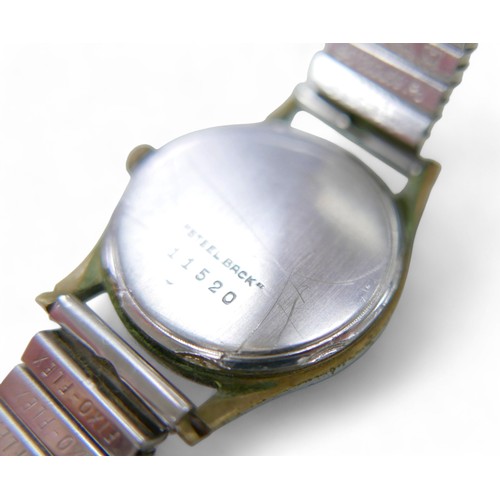 104 - Two retro stainless steel gentleman's wristwatches, comprising an Eska Incabloc, 17 Jewel antimagnet... 