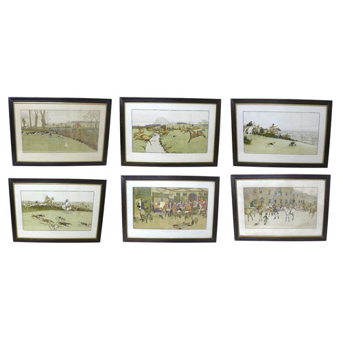 202 - After Cecil Charles Windsor Aldin RBA (British, 1870-1935): a set of six 'Cottesbrooke Hunt' prints,... 