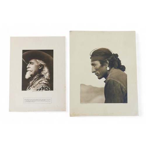 196 - A photographic print of a Navajo Indian, signed 'C J J Ford' in pencil, 34.5 by 27.5cm, together wit... 