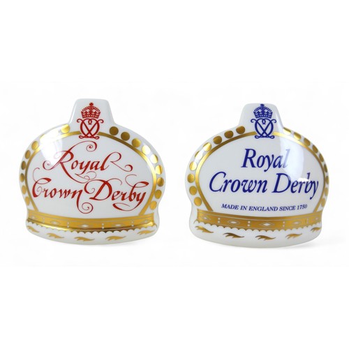 183 - Two boxed Royal Crown Derby name stands. (2)