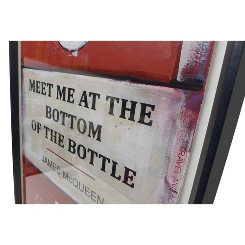 205 - James McQueen (British, b. 1977): 'Meet Me at the Bottom of the Bottle', 2022, mixed media on paper,... 