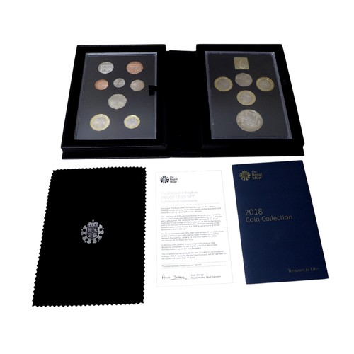 10 - Two Royal Mint proof coin sets, comprising 2017 set and a 2018 United Kingdom collector edition set,... 