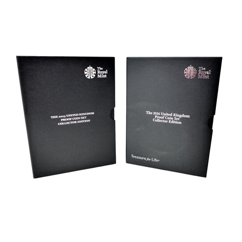 11 - Two Royal Mint proof coin sets, comprising 2015 and 2016 United Kingdom Collector sets, both with pr... 