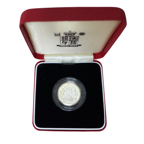 42 - Eight Royal Mint Silver Proof Piedfort £1 coins, comprising 1988, 1989, 1993, 1998, 1999, 2001, 2002... 