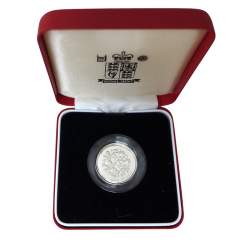 42 - Eight Royal Mint Silver Proof Piedfort £1 coins, comprising 1988, 1989, 1993, 1998, 1999, 2001, 2002... 