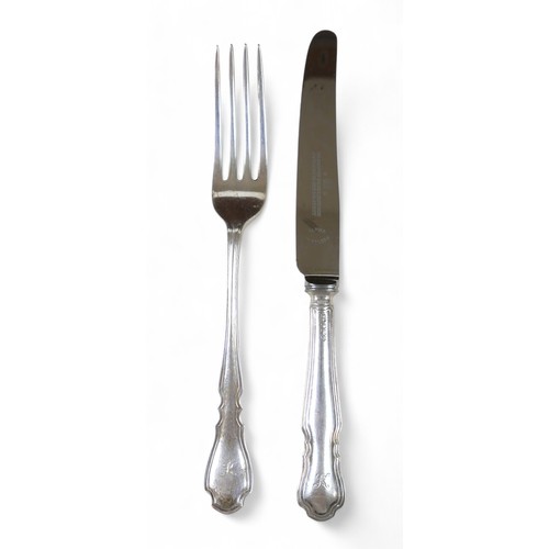 58 - A canteen of George VI silver flatware, twelve place settings, Harrison Brothers & Howson (George Ho... 