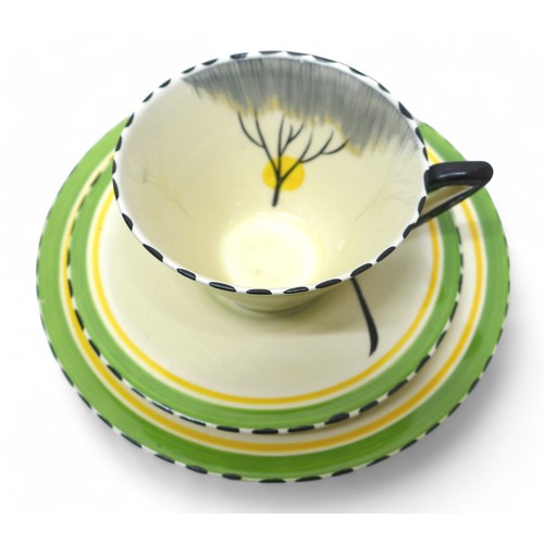 178 - An Art Deco Burleigh Ware teaset, decorated in the 'Dawn' pattern, six settings. (21)