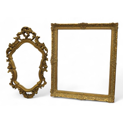 236 - Two gilt wall mirrors, largest 60 by 5 by 71cm. (2)