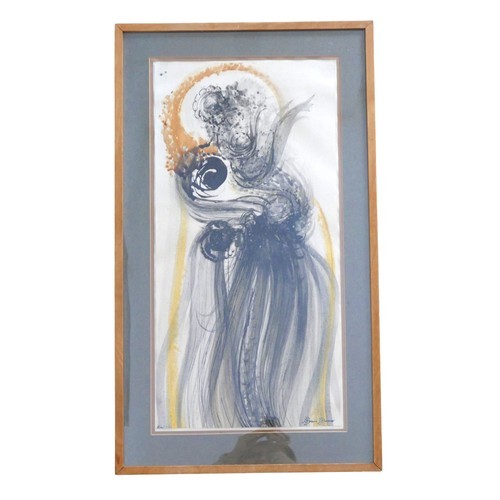 208 - Byron George Browne (1907-1961): figural watercolour, signed bottom right, framed 82.5 by 47.5cm. 
N... 