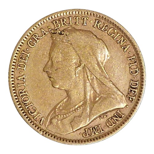 13 - A Victoria Old Veiled Head gold half sovereign, 1893.