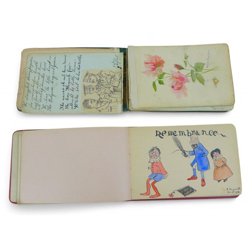 147 - Three early 1900's autograph books, all with interesting illustrations. (3)