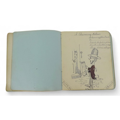 147 - Three early 1900's autograph books, all with interesting illustrations. (3)