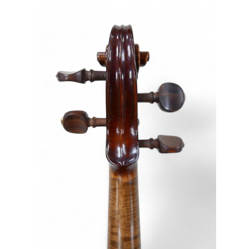 123 - An early 20th century French violin and bow made by Jenny Bailly (one of the first female violin mak... 